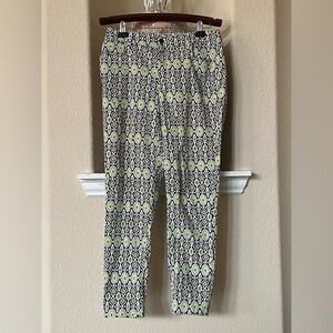 Jones New York Print Secret Slimming Features Stretch Ankle Jeans Size 10